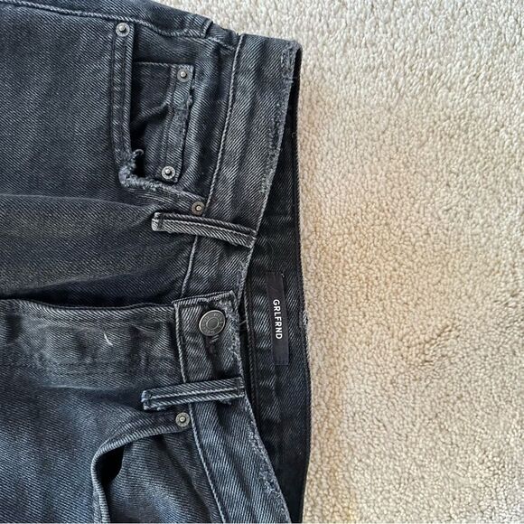 GRLFRND Karolina 100% cotton black jeans frayed hem - Picture 8 of 13